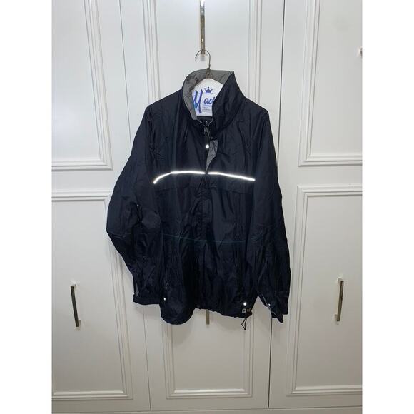 Nautica Competition Men's Black Windbreaker Jacket Size Large Casual - Picture 1 of 9